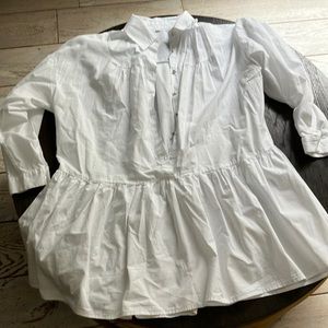 SHEIN large white cotton dress